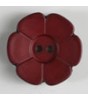 Knapp, 28mm blomst, burgund