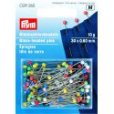 Glasshodeknappenåler,30mm  10g