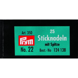 Stramin-nåler m/spiss nr. 22