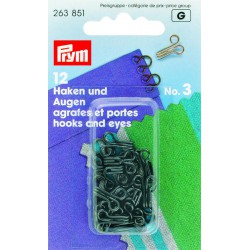Hekter nr 3,sorte,kart a 12stk