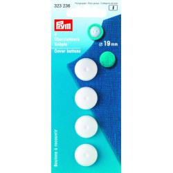 Overtrekksknapper, 19 mm, 4stk