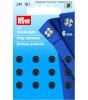 Trykknapper, 6 mm,12 stk sorte