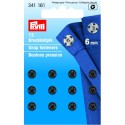 Trykknapper, 6 mm,12 stk sorte