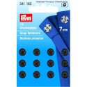 Trykknapper, 7 mm,12 stk sorte