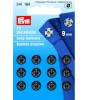 Trykknapper, 9 mm,12 stk sorte