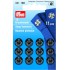 Trykknapper,11 mm,12 stk sorte