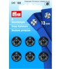 Trykknapper,13 mm, 6 stk sorte