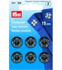Trykknapper,15 mm, 6 stk sorte