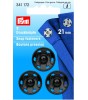 Trykknapper,21 mm, 3 stk sorte