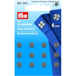 Trykknapper, 6 mm,12 stk forn.