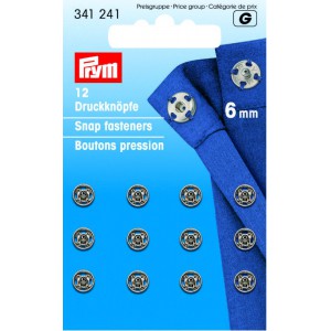 Trykknapper, 6 mm,12 stk forn.