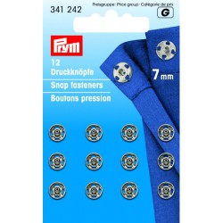 Trykknapper, 7 mm,12 stk forn.