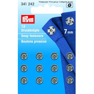 Trykknapper, 7 mm,12 stk forn.