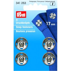 Trykknapper,17 mm, 4 stk forn.