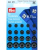 Trykknapper,6-11mm,20 stk sort