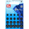 Trykknapper,6-11mm,20 stk sort