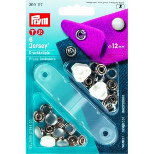 Trykknapper,Jersey 12mm, forn.