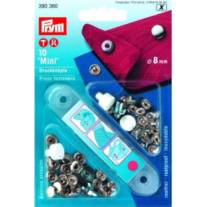 Trykknapper,"Mini",8mm,forn.