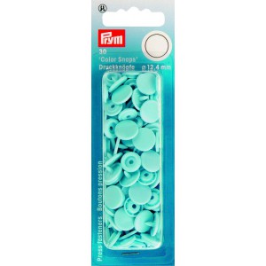 Trykk-knapp, plast l.blå  12mm