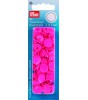Trykk-knapp, plast rosa   12mm