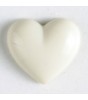 Barneknapp, 11mm hjerte,creme