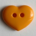 Barneknapp, 13mm hjerte orange