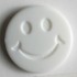 Barneknapp, 15mm Smil,hvit