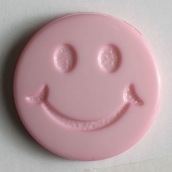 Barneknapp, 15mm Smil,rosa