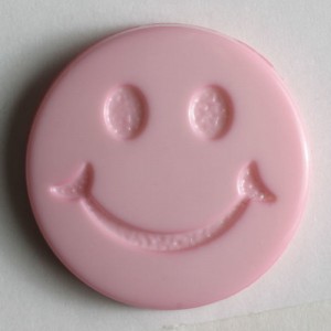 Barneknapp, 15mm Smil,rosa