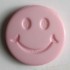 Barneknapp, 15mm Smil,rosa