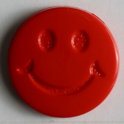 Barneknapp, 15mm Smil,rød