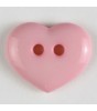 Barneknapp, 13mm hjerte,rosa