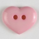 Barneknapp, 13mm hjerte,rosa