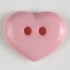 Barneknapp, 13mm hjerte,rosa