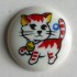 Barneknapp, 15mm hvit Katt