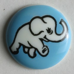 Barneknapp, 15mm Elefant,blå