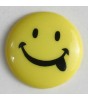 Barneknapp, 15mm Smil,gul
