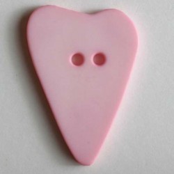 Barneknapp, 15mm hjerte rosa