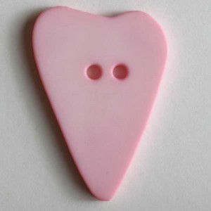 Barneknapp, 15mm hjerte rosa