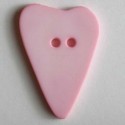 Barneknapp, 15mm hjerte rosa