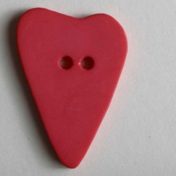 Barneknapp, 15mm hjerte rosa