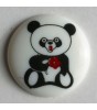 Barneknapp, 18mm Panda/hvit