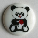 Barneknapp, 18mm Panda/hvit