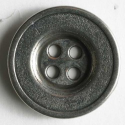 Sølvknapp, 20mm antikk