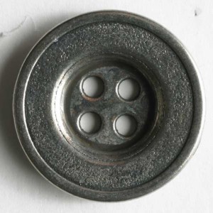Sølvknapp, 20mm antikk