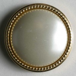 Gullknapp, 11mm creme/perl