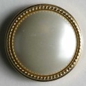 Gullknapp, 11mm creme/perl