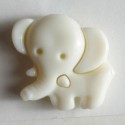 Barneknapp, 20mm elefant hvit