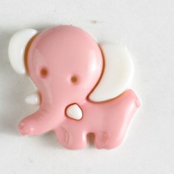 Barneknapp, 20mm elefant rosa