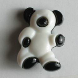 Barneknapp, 18mm hvit  Teddy